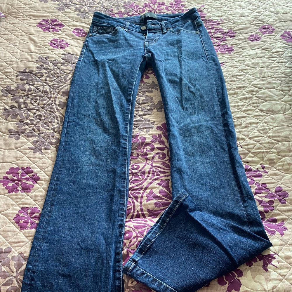 Womens Buckle Black Jeans